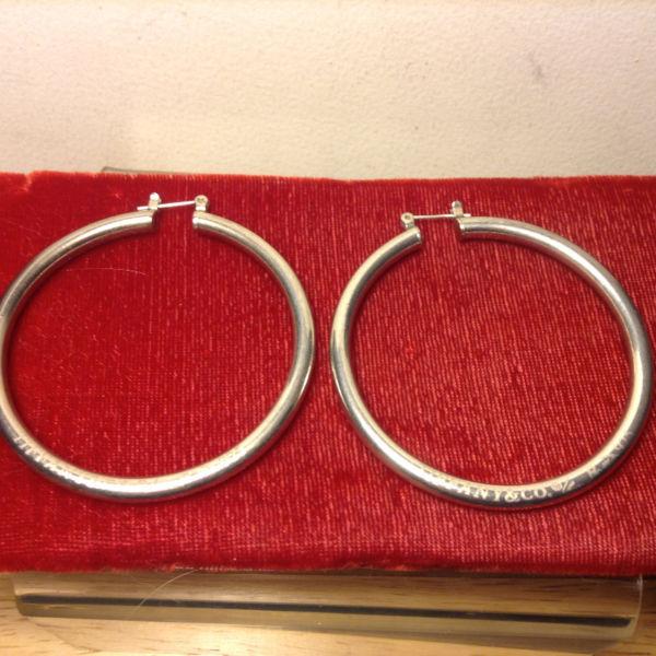 VTG Tiffany & Co. Hoop Earrings Sterling Silver