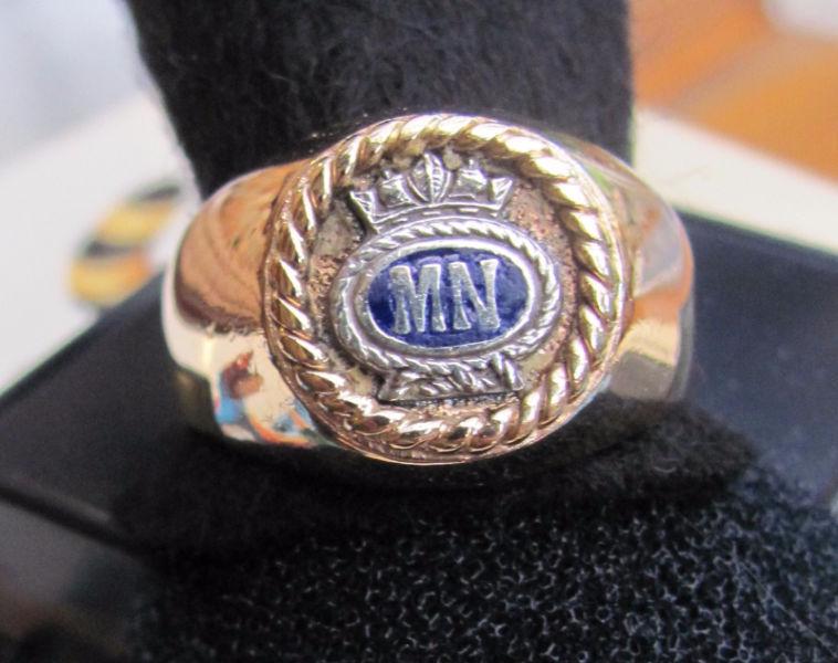 Merchant Marine Navy men's gold ring