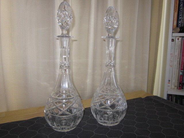 Vintage Crystal Wine Decanters