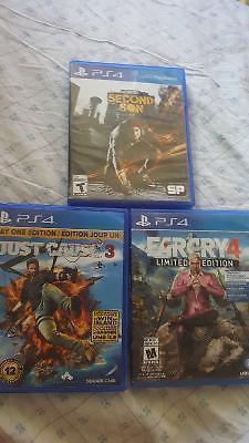 Far Cry Primal, Far Cry 4, Just Cause 3,Infamous ps4