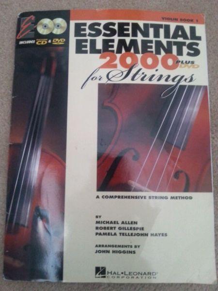 Violin, bow, resin, instructional manual w 2 DVD's and case