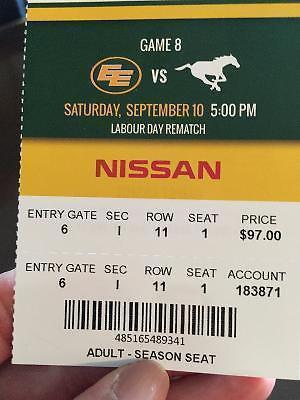 Esks Tickets Against Calgary Sept. 10