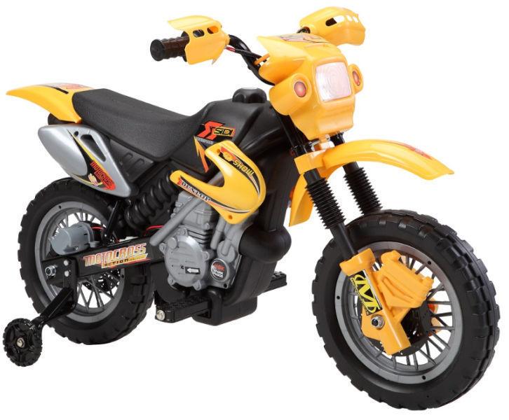 Electric Child Ride On Dirt Bike with Training Wheels Music more