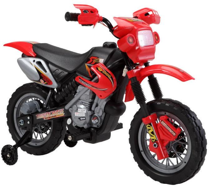 Electric Child Ride On Dirt Bike with Training Wheels Music more