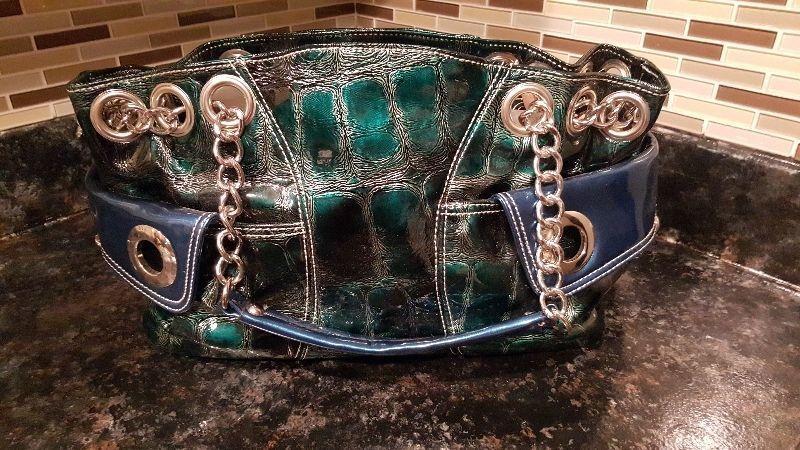Brand New Blue Purse with chain detail $60.00 -OBO