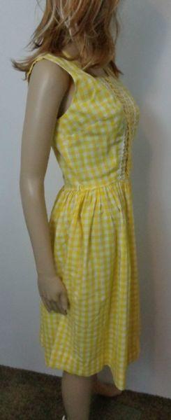 Awesome Vintage Handmade Dress Farm Gilr Maxi Yellow