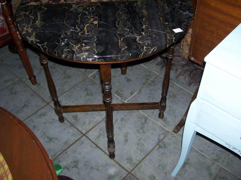Marble Top D Table plus other great estate treasures just in
