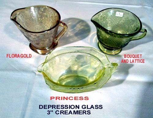 DEPRESSION GLASS - AMBER/YELLOW