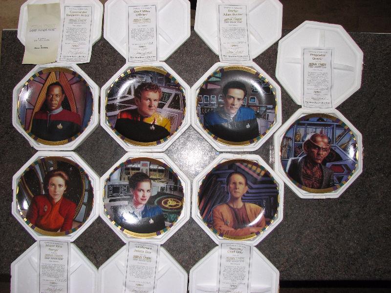 STAR TREK DEEP SPACE NINE Complete Character Plates - Set of 7