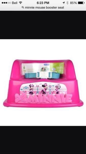 Minnie mouse table booster seat