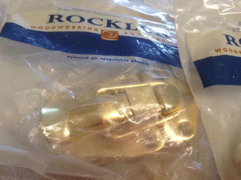 New ROCKLER PAIR BRASS LARGE CLASSIC OBLONG CATCHES