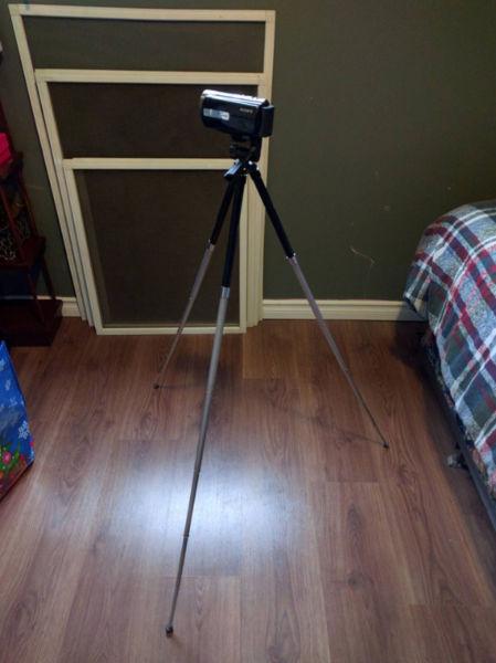 Sony Camcorder, Optex Tripod and SD Card