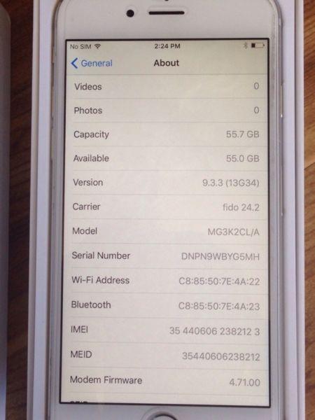 iphone 6 64gb in 10/10 condition, locked to Rogers