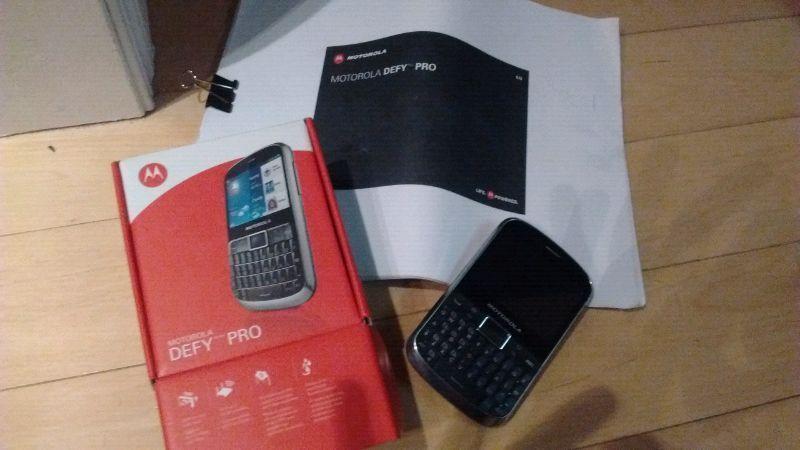 Motorola defy pro blackberry cell phone