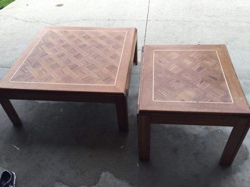 Vintage coffee table and end table