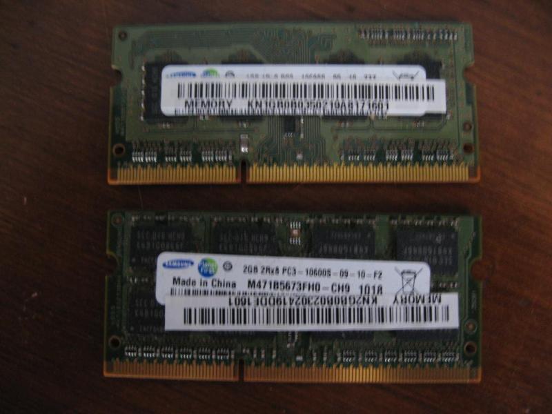 3GB of DDR3 SODIMM laptop ram