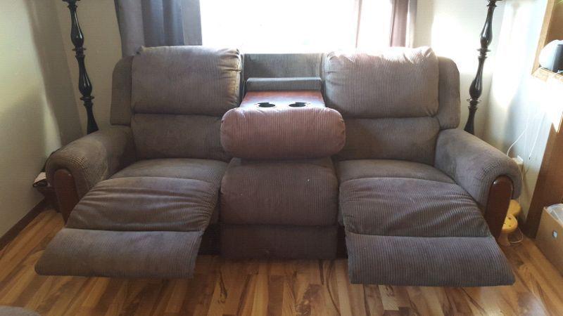 Reclining Sofa with Cup Holder