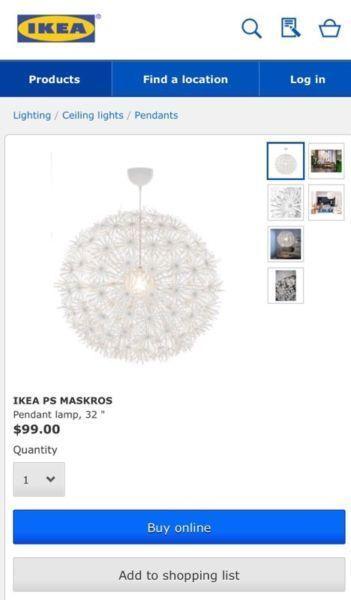 IKEA PS MASKROS lamp