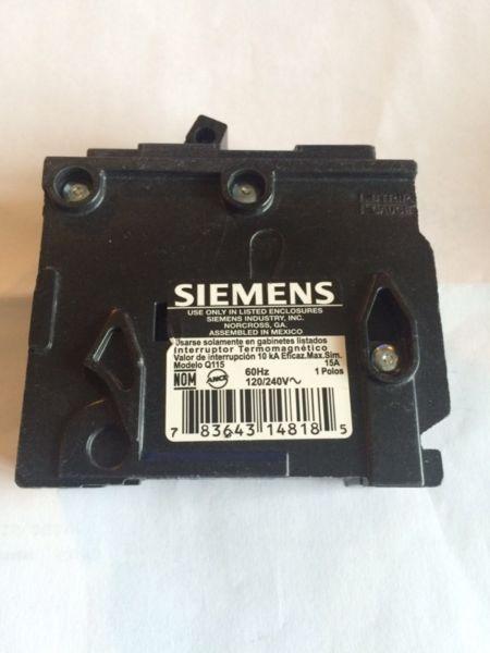 Siemens Circuit Breaker 15 amp