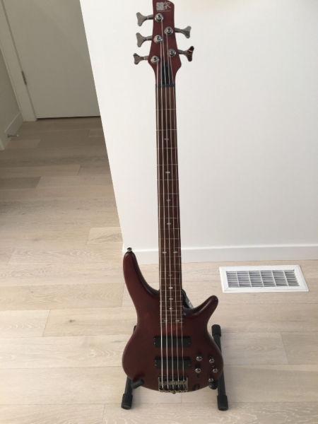 Ibanez SR505F 5-string Fretless Bass $450