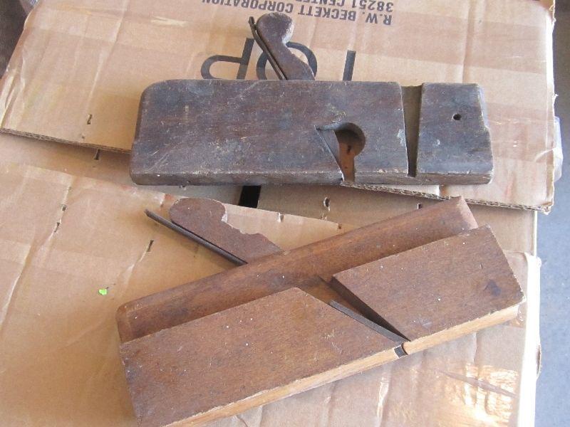 2 OLD SOLID WOOD MOLDING PLANES $10 EA. CARPENTRY TOOL