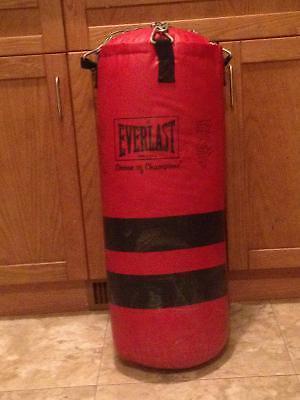 Boxing gloves and punching bag