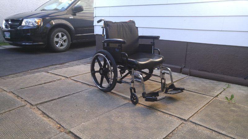 Deluxe folding wheelchair for sale