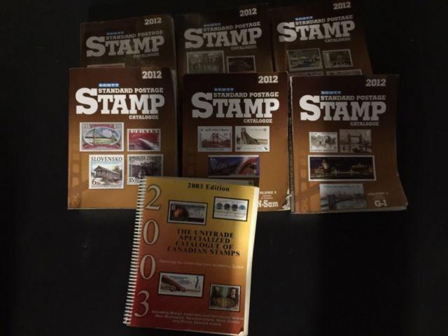 2011 and 2012 complete Scott stamp catalogs + Unitrade - CHEAP!!