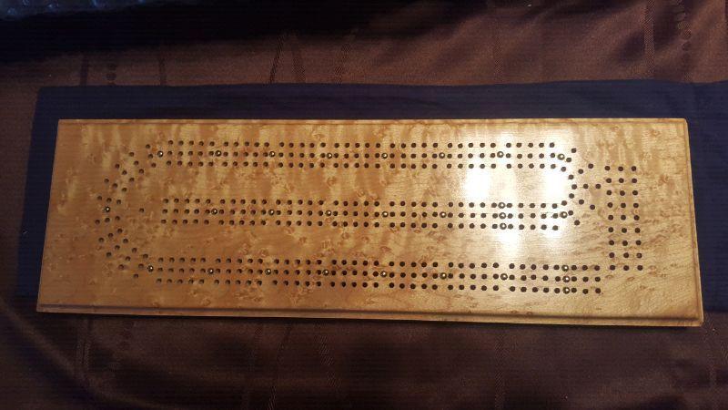 Handmade Birdseye Maple Cribbage Board