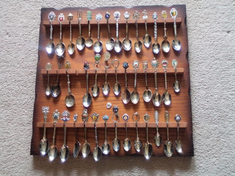 spoon collection -- and plaque.. all good 20.00
