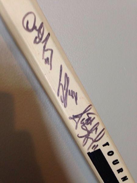 Old signed moose hockey stick