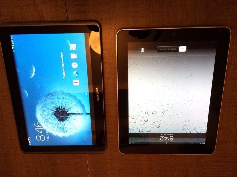 iPad 1st gen and Samsung tab 2