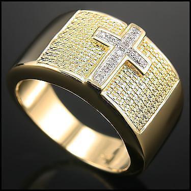 NEW RING - CROSS 15 DIAMOND CRAFTED IN 14K GOLD OVER STERLING