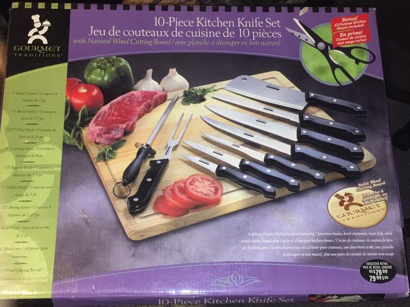 10pc kitchen knife set