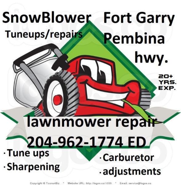 Small engine repairs/tuneups: lawnmowers, etc