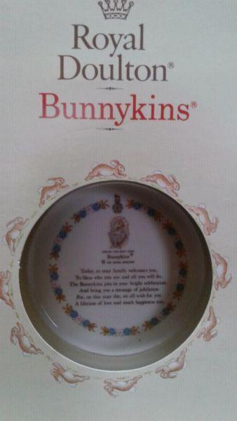NEW Royal Doulton Bunnykins boxed Christening Set