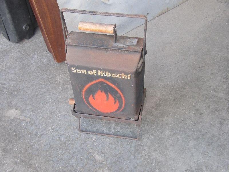 OLD SON OF HIBACHI FOLD OUT CAMPING COOKSTOVE $20.00