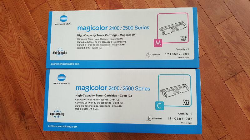 Magenta & Cyan Magicolor 2400/2500 Series Cartridges