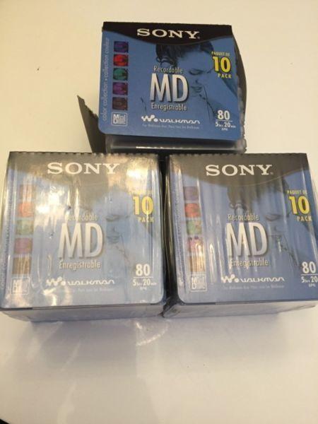 Sony Recordable Blank MiniDiscs
