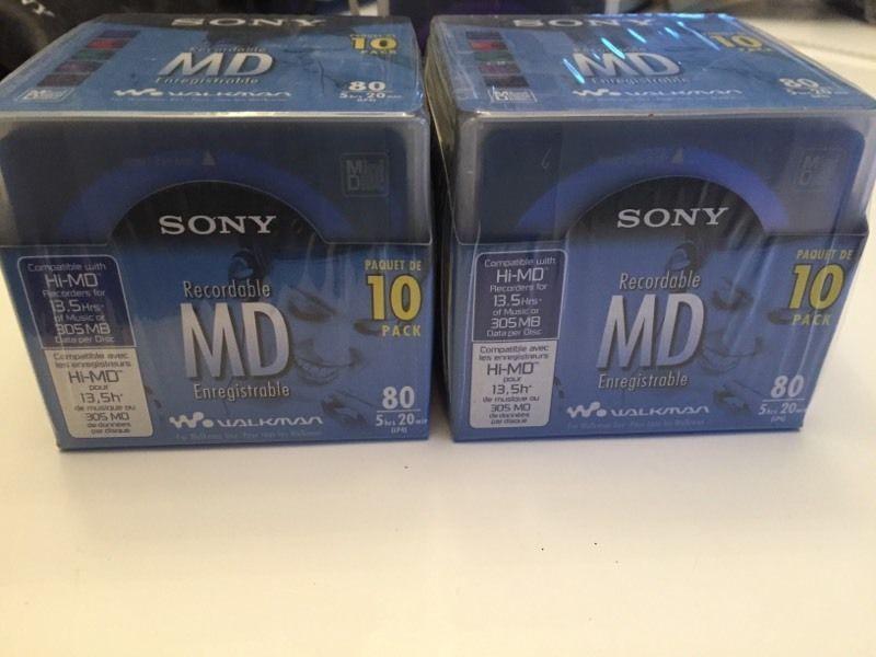 Sony Recordable Blank MiniDiscs