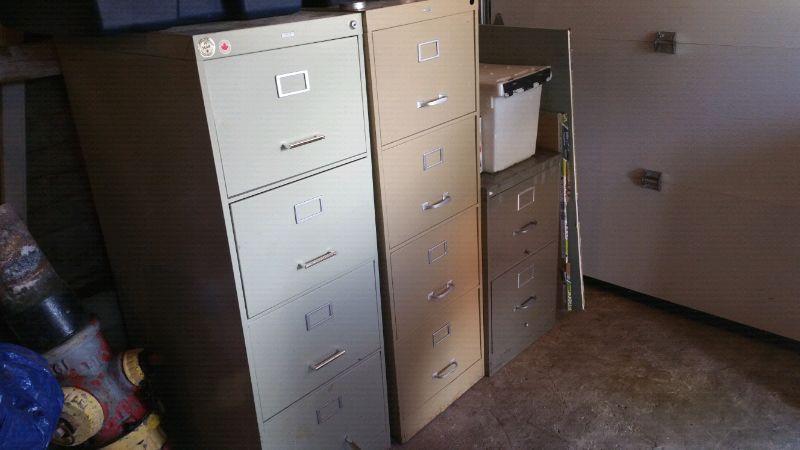 2, 4 drawer file cabinets (small one in pic is sold)