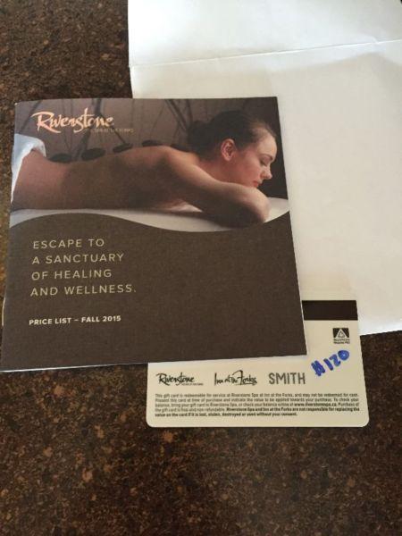 Gift card to the spa