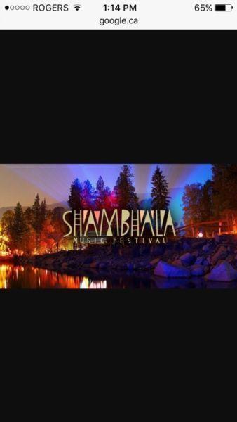 SHAMBHALA : looking for 4 tickets