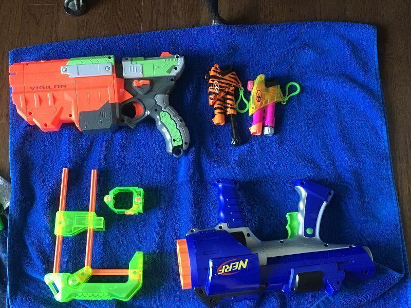 Lot of Nerf and Buzz Bee Guns
