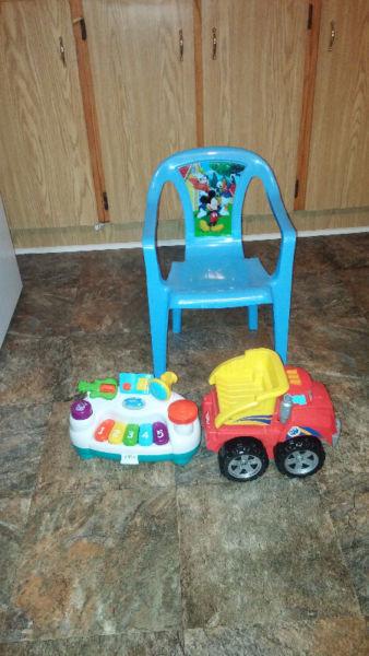 $20 obo - Talking Tonka Truck, Musical Toy and Lawn Chair