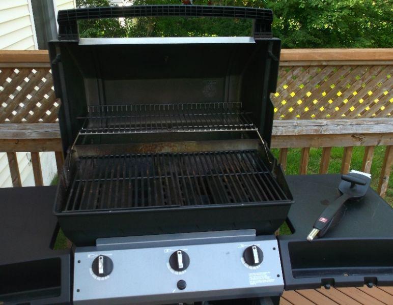 3 Burner Propane Barbeque PLUS Cover and Tank (almost full)