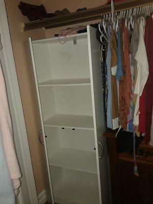 White 4 shelf storages cabinet