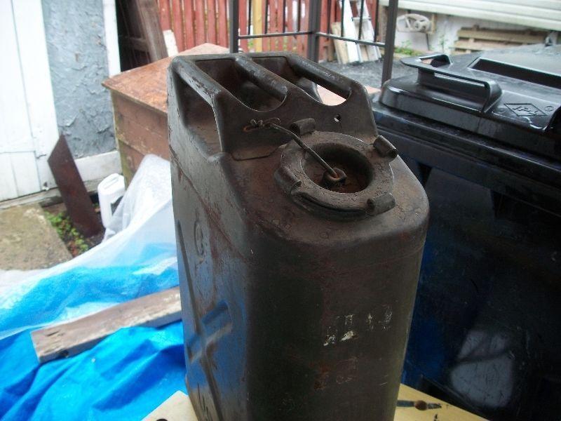 old armu issue metal fuel can