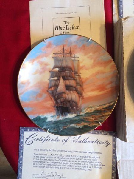 Sailboat collector plates