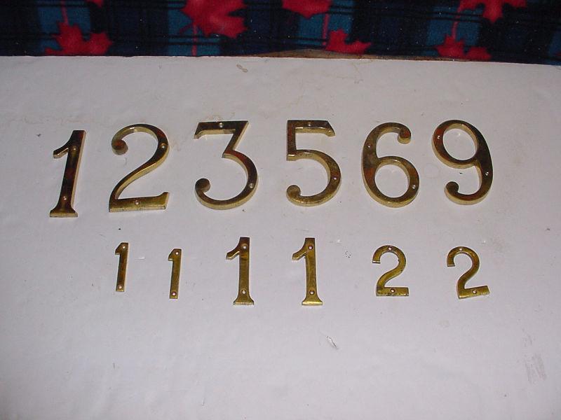 BRASS NUMBERS for HOME / DOOR AND LIGHT HARDWARE